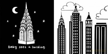 Baby Sees New York City: A High-Contrast Board Book for Babies - Janna Steagall [KSIĄŻKA]