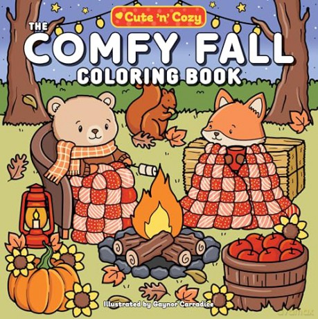 The Comfy Fall Coloring Book (Cute and Cozy) [KSIĄŻKA]