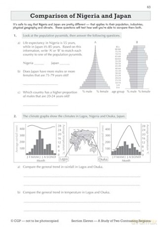 KS3 Geography Workbook with Answers: for Years 7, 8 and 9 (CGP KS3 Workbooks) - CGP Books [KSIĄŻKA]