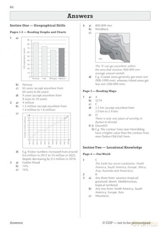 KS3 Geography Workbook with Answers: for Years 7, 8 and 9 (CGP KS3 Workbooks) - CGP Books [KSIĄŻKA]