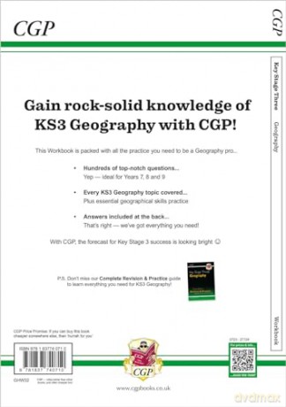 KS3 Geography Workbook with Answers: for Years 7, 8 and 9 (CGP KS3 Workbooks) - CGP Books [KSIĄŻKA]