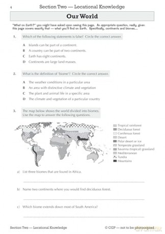 KS3 Geography Workbook with Answers: for Years 7, 8 and 9 (CGP KS3 Workbooks) - CGP Books [KSIĄŻKA]