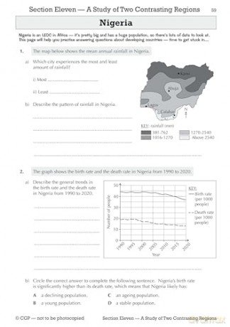 KS3 Geography Workbook with Answers: for Years 7, 8 and 9 (CGP KS3 Workbooks) - CGP Books [KSIĄŻKA]