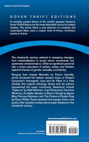 Influential LGBTQ+ Works of the Nineteenth Century: Walt Whitman, Theodore Winthrop, J. S. LeFanu, Agnes Mary Frances Robinson, Oscar Wilde, Edward Carpenter (Dover Thrift Editions) [KSIĄŻKA]