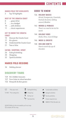 Marco Polo Croatia Coast Pocket Travel Guide | Pull-out Map | Local Knowledge | Covers: Dubrovnik, Split, Hvar and more - Marco Polo [KSIĄŻKA]