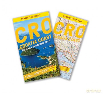 Marco Polo Croatia Coast Pocket Travel Guide | Pull-out Map | Local Knowledge | Covers: Dubrovnik, Split, Hvar and more - Marco Polo [KSIĄŻKA]