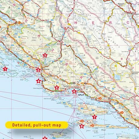 Marco Polo Croatia Coast Pocket Travel Guide | Pull-out Map | Local Knowledge | Covers: Dubrovnik, Split, Hvar and more - Marco Polo [KSIĄŻKA]