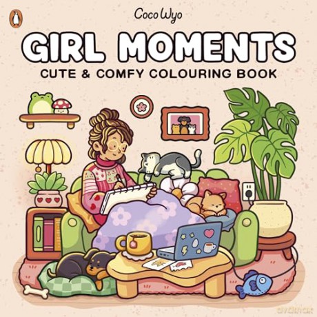 Girl Moments: A relaxing and cosy colouring book from the bestselling author (Coco Wyo) - Coco Wyo [KSIĄŻKA]