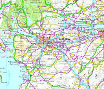 Philip's Britain and Ireland Road Map: with Town plans (Philip's Sheet Maps) - Philip's Maps [KSIĄŻKA]