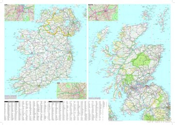 Philip's Britain and Ireland Road Map: with Town plans (Philip's Sheet Maps) - Philip's Maps [KSIĄŻKA]