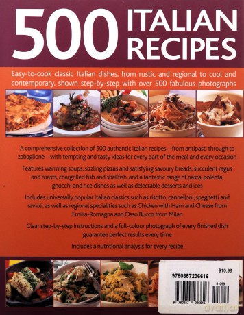 500 Italian Recipes: Easy-to-Cook Classic Italian Dishes, from Rustic and Regional to Cool and Contemporary, Shown Step-by-Step with Over 500 Fabulous Photographs - Jeni Wright [KSIĄŻKA]
