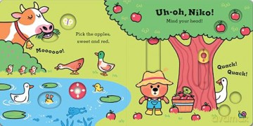 Uh-Oh, Niko: The Farm: Discover animals, tractors and more on the farm with this interactive board book - Chris Chatterton [KSIĄŻKA]
