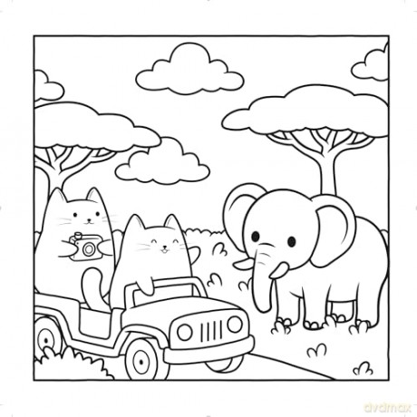 M.E.S.A - Cozy Kitty Travel: Cute and Very Cozy Colouring: 4 - M.E.S.A [KSIĄŻKA]