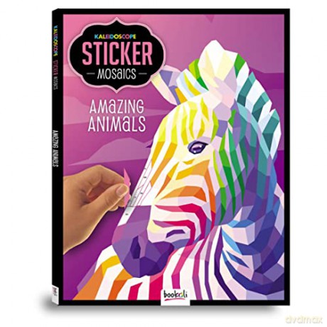 Kaleidoscope Sticker Mosaics: Amazing Animals - Bookoli [KSIĄŻKA]