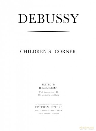 Debussy: Children's Corner (Piano Solo) (EP7252) - Claude Debussy [KSIĄŻKA]
