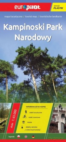Kampinoski Park Narodowy. Mapa turystyczna w skali 1:65 000. Europilot wersja plastik [KSIĄŻKA]
