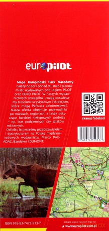Kampinoski Park Narodowy. Mapa turystyczna w skali 1:65 000. Europilot wersja plastik [KSIĄŻKA]