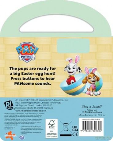 Nickelodeon Paw Patrol Chase, Marshall, Skye and More! - Easter Pups! Sound Book - Perfect Easter Basket Stuffer - PI Kids - PI Kids [KSIĄŻKA]