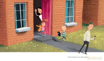 Meanwhile Back on Earth: The spectacular illustrated picture book for children aged 3+, from the creator of internationally bestselling Here We Are and What We'll Build - Oliver Jeffers [KSIĄŻKA]