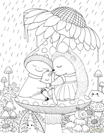 A Million Hugs and Kisses: Cuddly Cuties to Colour (A Million Creatures to Colour) - Lulu Mayo [KSIĄŻKA]