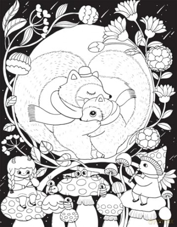 A Million Hugs and Kisses: Cuddly Cuties to Colour (A Million Creatures to Colour) - Lulu Mayo [KSIĄŻKA]