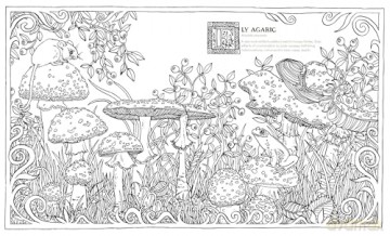 Into the Fungarium: A Spellbinding Coloring Book of Fantastical Fungi - Anna Tromop [KSIĄŻKA]