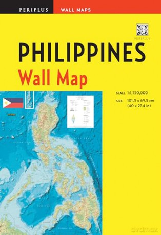 Philippines Wall Map (Periplus Wall Maps): Scale: 1:1,750,000; Unfolds to 40 x 27.5 inches (101.5 x 70 cm) - Periplus Editors [KSIĄŻKA]