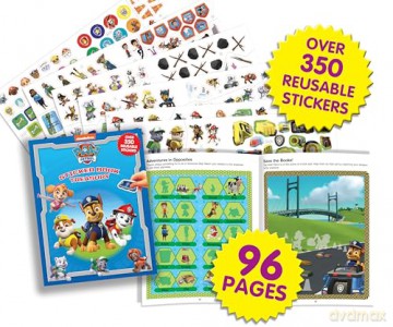 Paw Patrol Nick Sticker Book Treasury - Activity Books for kids, 350 reusable stickers, 96 pages of fun [KSIĄŻKA]