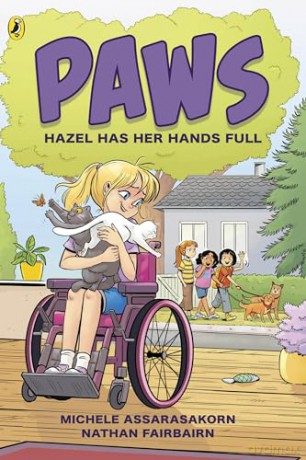PAWS: Hazel Has Her Hands Full: An adorable graphic novel series about friendship and pets perfect for fans of The Baby-Sitters Club - Nathan Fairbairn [KSIĄŻKA]