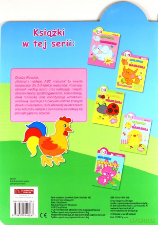 Koloruj i naklejaj. ABC malucha 2-3 lata - Alicja Bender, Ieva Zalepugaite [KSIĄŻKA]