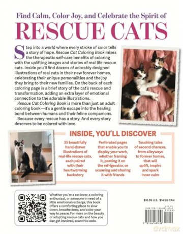Rescue Cat Coloring Book: Featuring adorable, real-life rescues! - Madeleine Belanger [KSIĄŻKA]