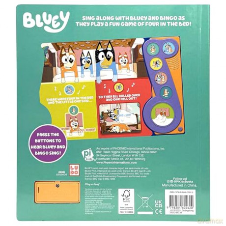 Bluey - Let's Sing Four in the Bed Music Sound Book - PI Kids - Pi Kids [KSIĄŻKA]