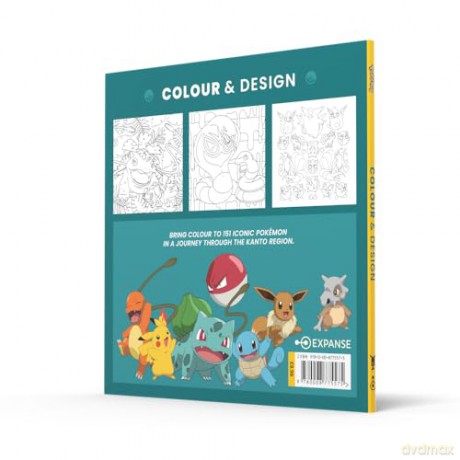 Pokémon Colour and Design: the official Pokémon colouring book for fans of the original game, relaxing and satifying. NEW for 2026! - Pokémon [KOMIKS]