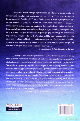 Kościoły i inne związki wyznaniowe w służbie dobru wspólnemu [KSIĄŻKA]
