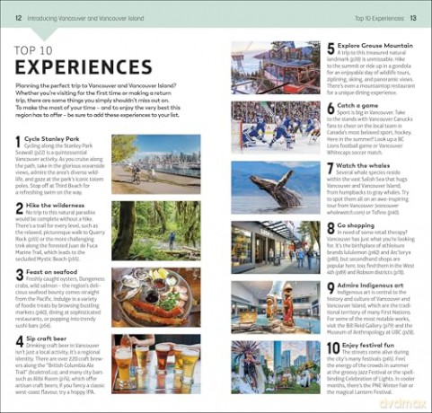 DK Top 10 Vancouver and Vancouver Island: Top 10 lists for your perfect trip, plus an all-weather folded map (Pocket Travel Guide) [KSIĄŻKA]