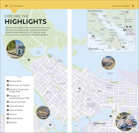 DK Top 10 Vancouver and Vancouver Island: Top 10 lists for your perfect trip, plus an all-weather folded map (Pocket Travel Guide) [KSIĄŻKA]