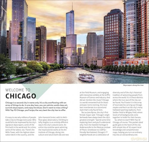 DK Top 10 Chicago: Top 10 lists for your perfect trip, plus an all-weather folded map (Pocket Travel Guide) [KSIĄŻKA]