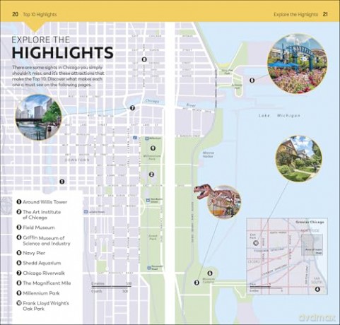 DK Top 10 Chicago: Top 10 lists for your perfect trip, plus an all-weather folded map (Pocket Travel Guide) [KSIĄŻKA]