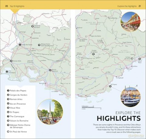 DK Top 10 Provence and the Côte d'Azur: Top 10 lists for your perfect trip, plus an all-weather folded map (Pocket Travel Guide) [KSIĄŻKA]