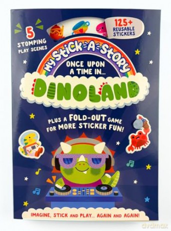 My Stick-A-Story: Once Upon a Time in Dinoland! Create Your Own Adventures with Reusable Stickers - Interactive Story Book for Kids - Lily Holland [KSIĄŻKA]