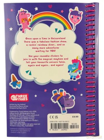 My Stick-A-Story: Once Upon a Time in Unicornland! Create Your Own Adventures with Reusable Stickers - Interactive Story Book for Kids - Lily Holland [KSIĄŻKA]