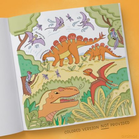 Dinosaurs Coloring Book: 40 Drawings to Color - Rachel Ignotofsky [KSIĄŻKA]