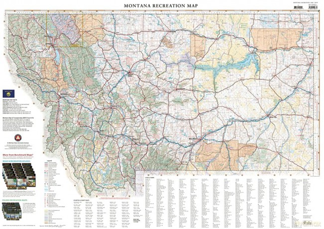 Montana Recreation Map: Big Sky Country - Benchmark Maps [KSIĄŻKA]