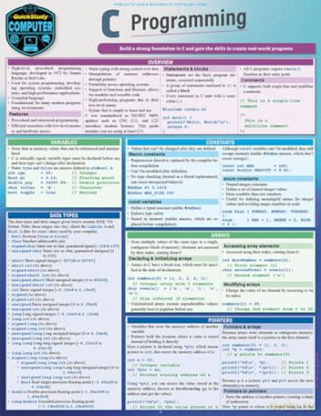 C Programming Language: A Quickstudy Laminated Reference Guide - Nixon Robin [KSIĄŻKA]