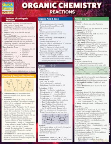 Organic Chemistry Reactions (Quick Study Academic) - Mark Jackson [KSIĄŻKA]