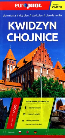 Kwidzyn, Chojnice. Plan miasta w skali 1:12 000. Europilot wersja plastik [KSIĄŻKA]