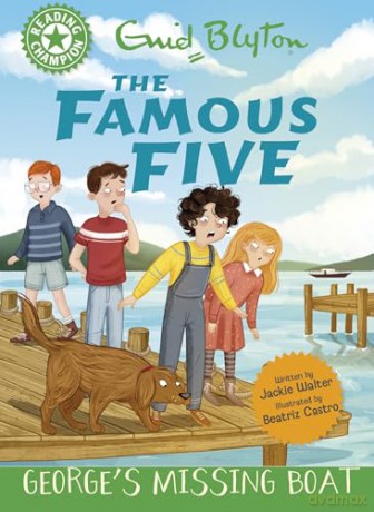 Reading Champion: The Famous Five: George's Missing Boat: Green Band 5 - Jackie Walter [KSIĄŻKA]