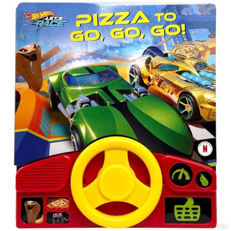 Hot Wheels Let's Race: Pizza to Go, Go, Go! Sound Book - Pi Kids [KSIĄŻKA]
