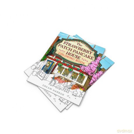 The Strawberry Patch Pancake House Coloring Book: The official Pumpkin Spice Cafe book 4 coloring book for adults and teens featuring cozy hygge scenes for relaxation and fun (Dream Harbor) - Laurie Gilmore [KSIĄŻKA]