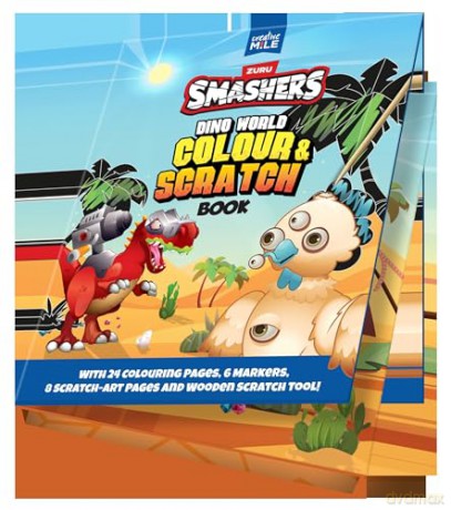 Smashers Dino World Colour and Scratch Book - Creative Mile [KSIĄŻKA]